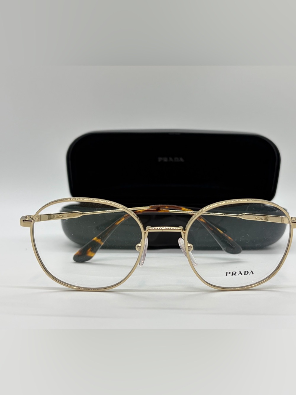 NOS Prada PR 53W Pale Gold Eyeglasses Size 50 - RARE